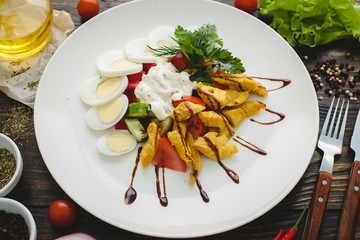 salad with chicken