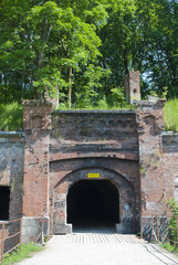 Fototapeta na wymiar Entrance to the fort number three 
