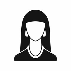 Woman icon, simple style