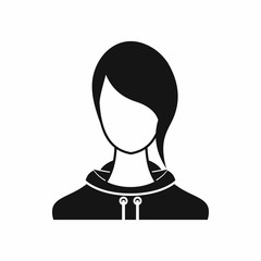 Woman icon, simple style