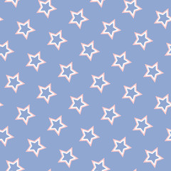 Obraz premium Seamless pattern Stars rose quartz and serenity trend 2016 colors.