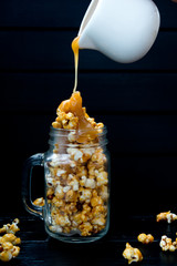 Sweet popcorn with caramel
