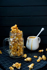 Sweet popcorn with caramel
