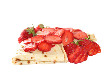 Pancake with strawberry