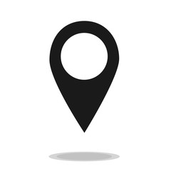 location black pin icon vector
