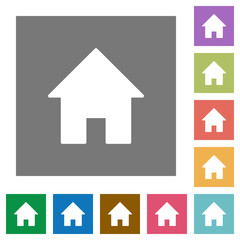 Home square flat icons