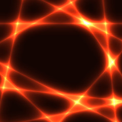 Hot red chaotic lines on dark background template
