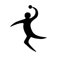 Sportsman man handball player