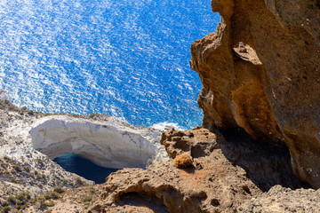 Sykia Cave at Melos Island, Greece