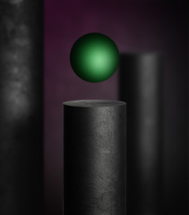 Green ball on abstract background  © eightstock