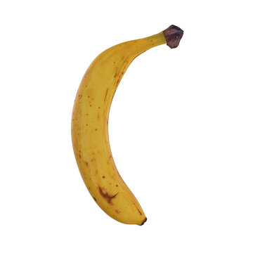 Banana isolated over white 3D Illustration