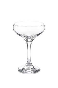 Champagne Stemware Coupe On A White Background