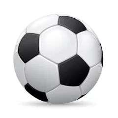 Door stickers Ball Sports Soccer ball on white background with shadow