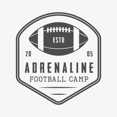 Fototapeta premium Vintage rugby and american football labels, emblems and logo.