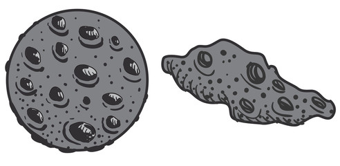 Asteroid Space Object Cartoon