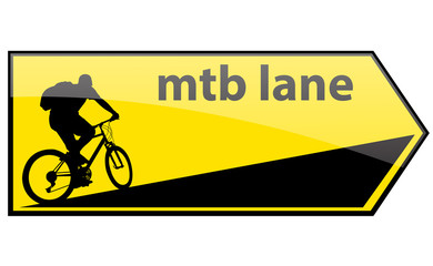 mtb cycle lane direction signboard - vector