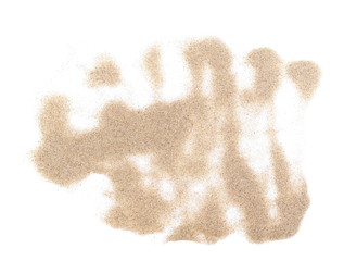 pile desert sand isolated on white background