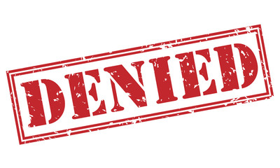 denied red stamp on white background