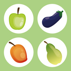 Healthy food design. Organic icon. Colorfull illustration