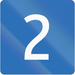 Sign of Bundesstrasse (Federal Road) in Austria