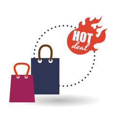 Sales and retail design. Shopping icon. White background , vector