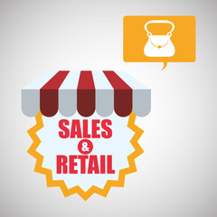 Shopping design. Sales and Retail icon. Isolated illustration , vector