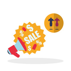 Shopping design. Sales and Retail icon. Isolated illustration , vector