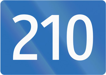 Sign of Bundesstrasse (Federal Road) in Austria