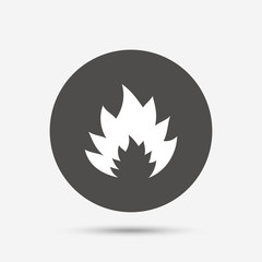 Fire flame sign icon. Heat symbol.