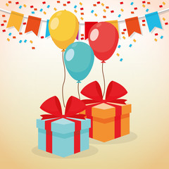 Party design. Celebration icon. Colorfull illustration , vector