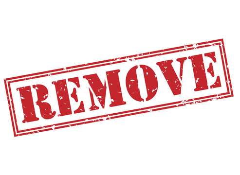 remove red stamp on white background