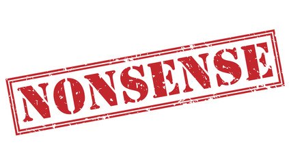 nonsense red stamp on white background