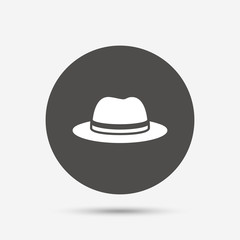 Top hat sign icon. Classic headdress symbol.