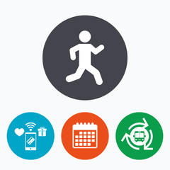 Running sign icon. Human sport symbol.