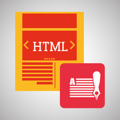 Blogging design. social media icon. Isolated illustration , vector