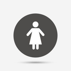 Female sign icon. Woman human symbol.