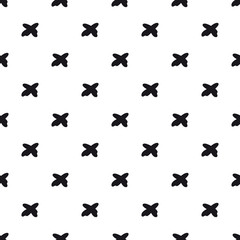 Fototapeta na wymiar Seamless black and white hand drawn pattern. Black and white doodle background. Doodle dots, spiral, circle, heart, triangle and cross.