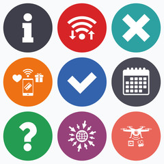 Information icons. Question FAQ symbol.