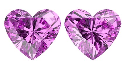 Heart diamond. 3D illustration. 3D CG. High resolution.