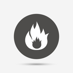 Fire flame sign icon. Fire symbol.