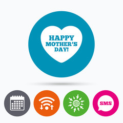 Happy Mothers's Day sign icon. Mom symbol.