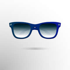 Blue glasses. Vector icon