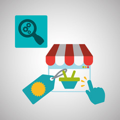 Marketing online design. ecommerce icon. Isolated illustration , vector