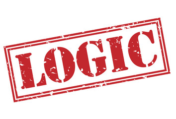 logic red stamp on white background