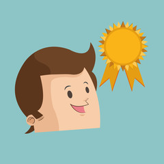 Winner design. Success concept. Flat illustration , vector