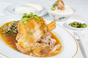 stewed pork legs in Thai what we call 