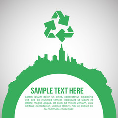 Eco design. Green icon. Isolated illustration , vector