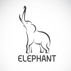 Vector images of elephant design on a white background.