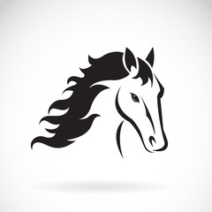 Vector images of horse head design on a white background