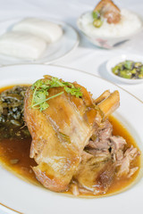 stewed pork legs in Thai what we call 